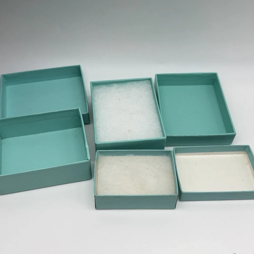 EMPTY Tiffany & Co Blue Jewelry Cardboard Gift Boxes Lot of 3